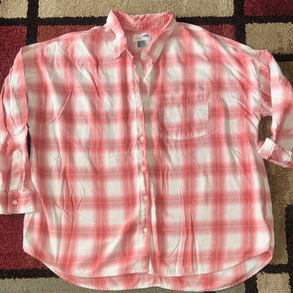 Old Navy Tops - Women’s Old Navy Flannel Button‎ Down Shirt Boyfriend Fit